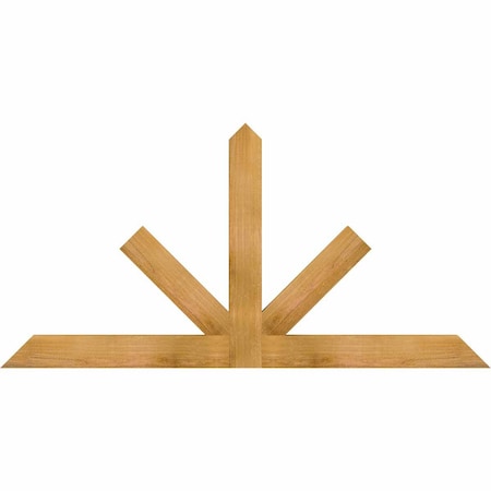 Ekena Millwork Saratoga Rough Sawn Timber Gable Bracket, Western Red Cedar, 60"W x 30"H x 2"D x 4"F, 12/12 Pitch GBW060X30X0204SAR00RWR